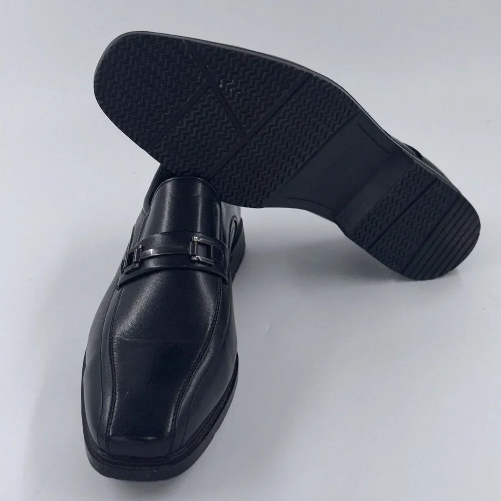Xray Shoes Men's 13 Black Faux Leather Slip-on Dress Loafers Event Wedding